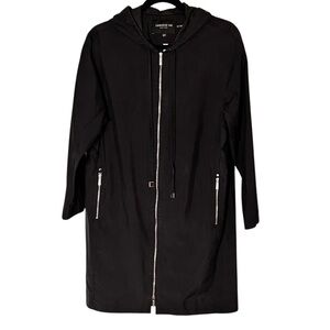 Lafayette 148 Women's Navy Blue Silk Anorak Jacket- Size XS